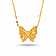 916 Gold Butterfly Necklace — BN10285-1