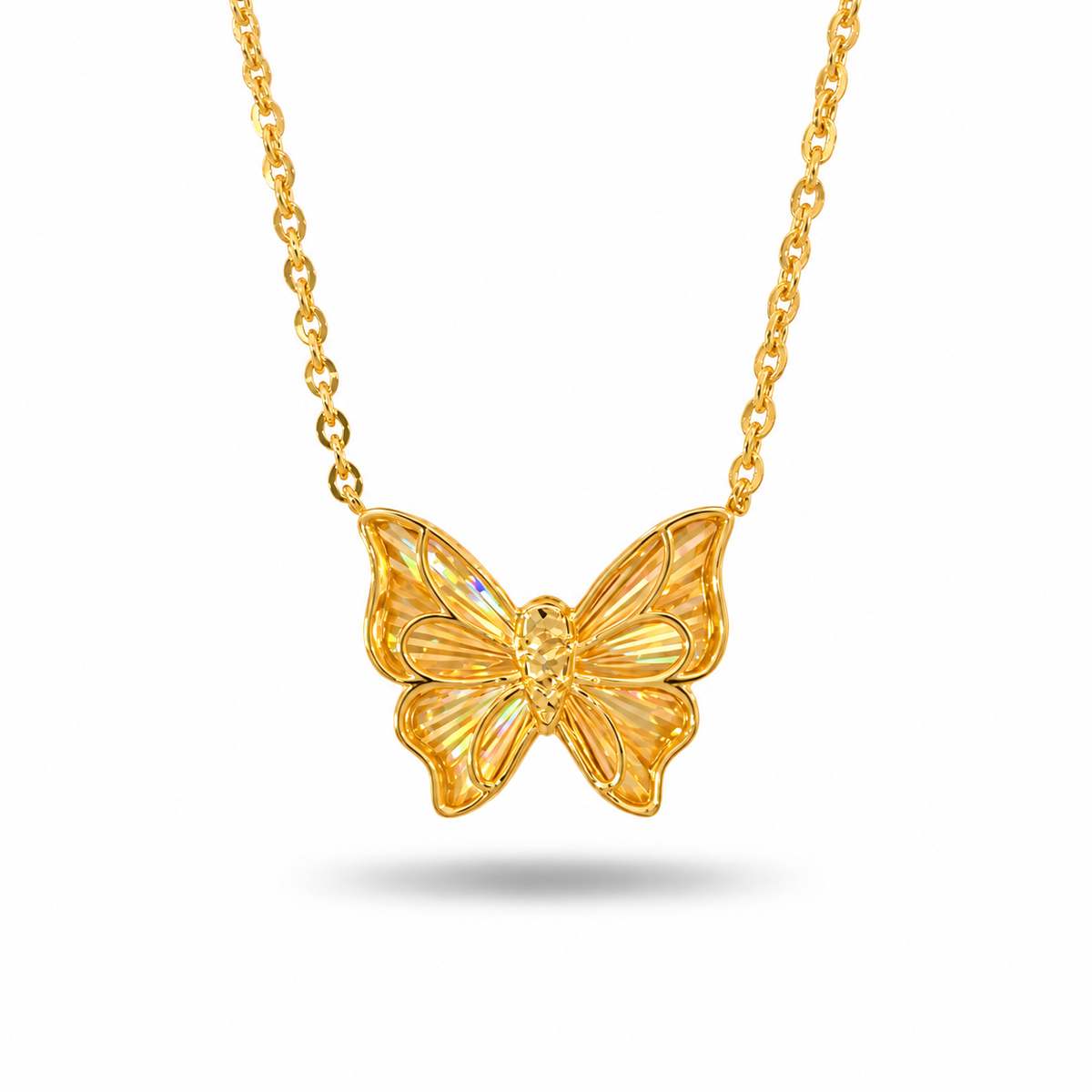 916 Gold Butterfly Necklace — BN10285-1