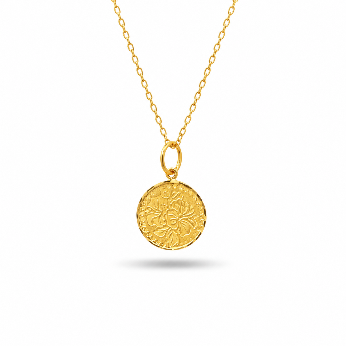 916 Gold Flower Pendant — BP10599-1