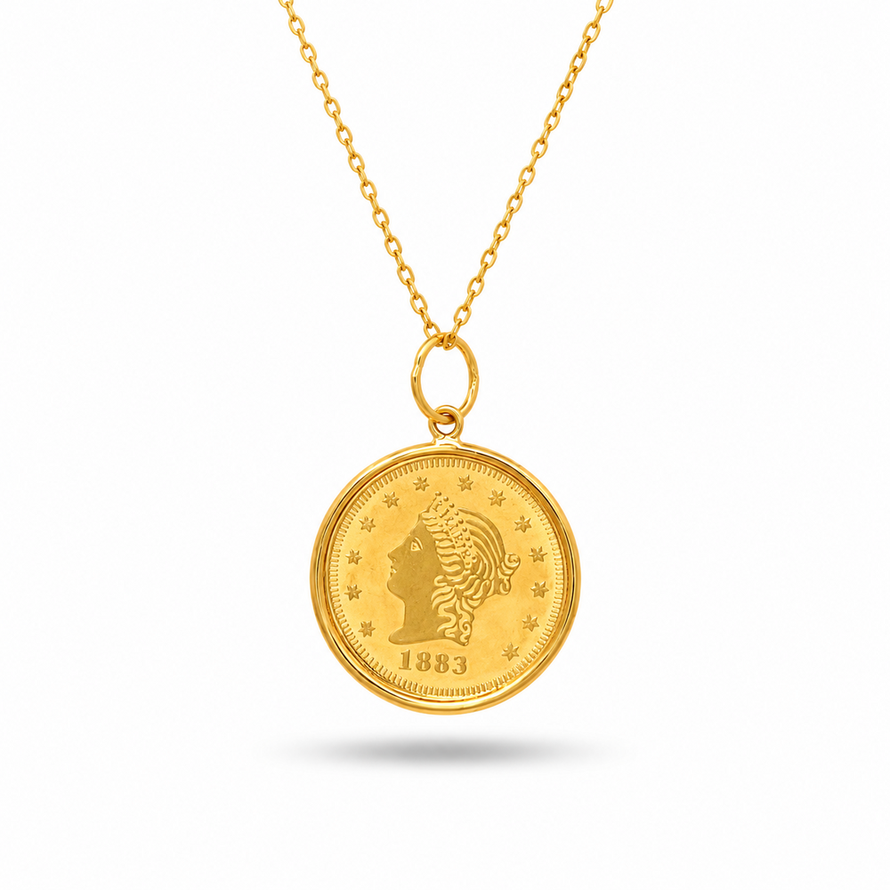 916 Gold Contour III Pendant – BP10601-4 – view 1