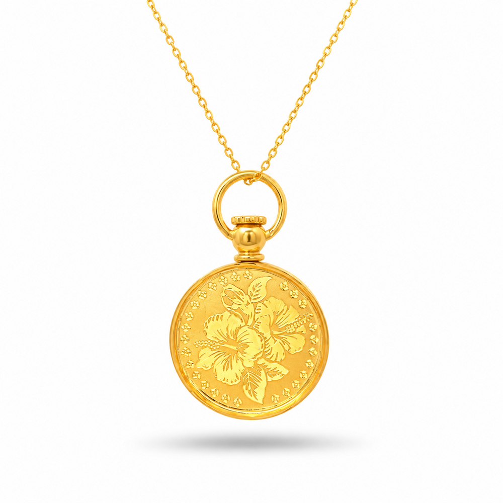 916 Gold Flower Cascade Pendant – BP10603-2 – view 1