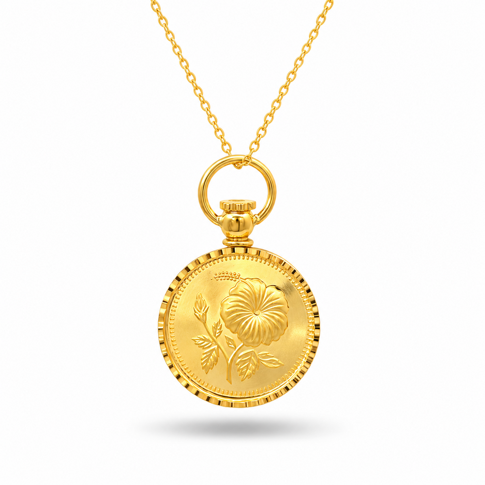 916 Gold Flower Cascade Pendant – BP10603-2 – view 2