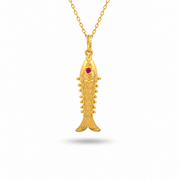 916 Gold Animal Bloom Pendant — BP10606-1
