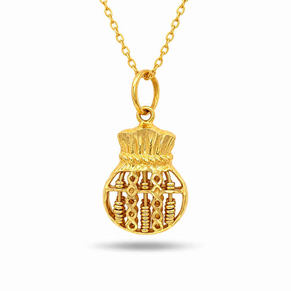 916 Gold Abacus Pendant – BP10608-1 – view 1
