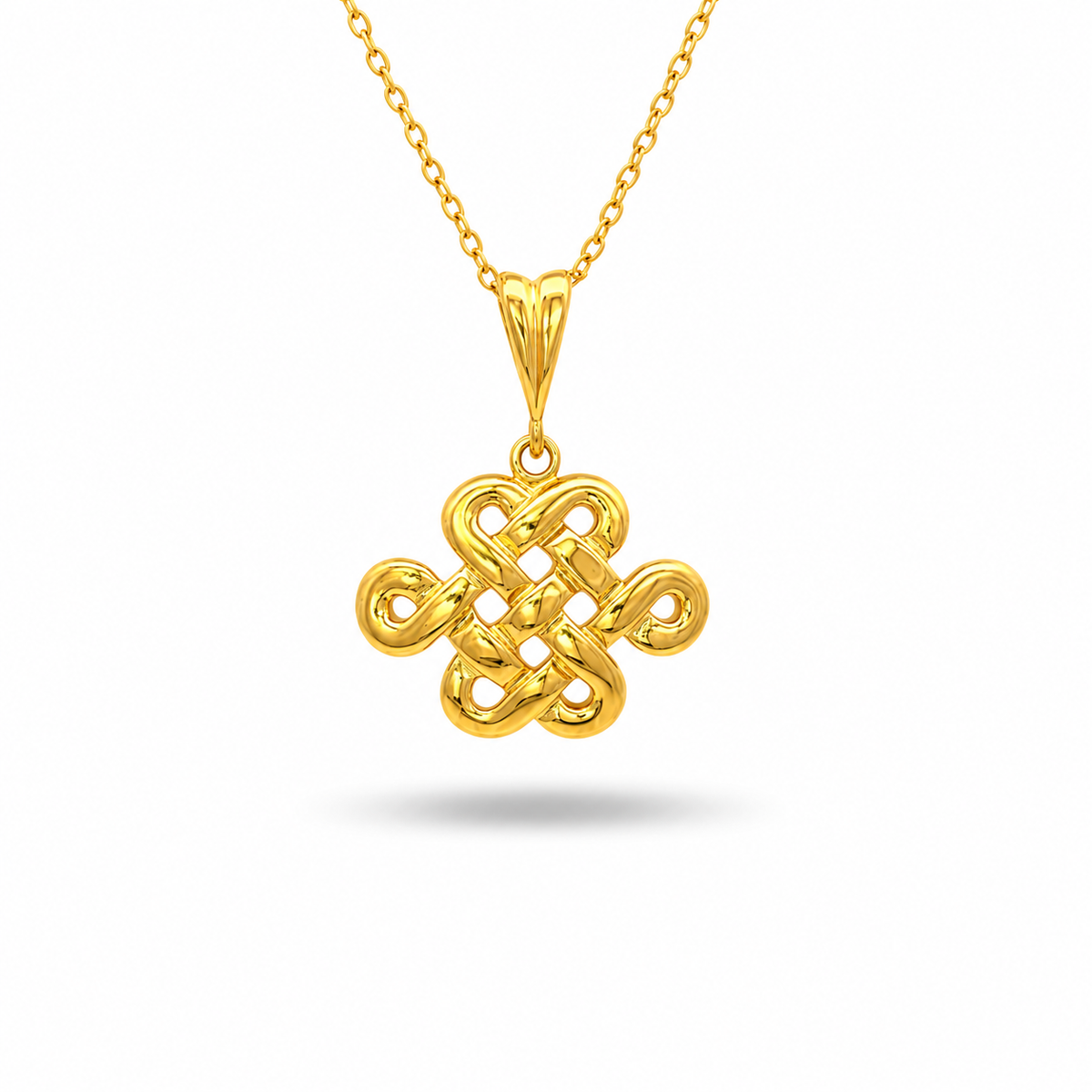 916 Gold Blessings Halo Pendant — BP10612-1