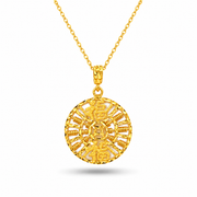 916 Gold Abacus Bloom Pendant – BP10615-1 – view 1