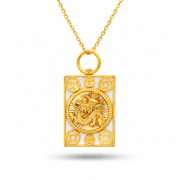 916 Gold Dragon Halo Pendant – BP10622-1 – view 1