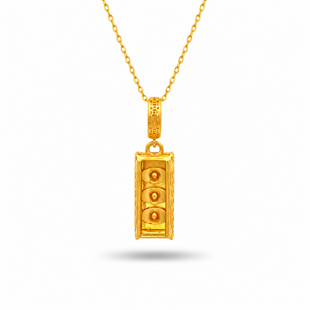 916 Gold Blessings Twine Pendant – BP10623-1 – view 2