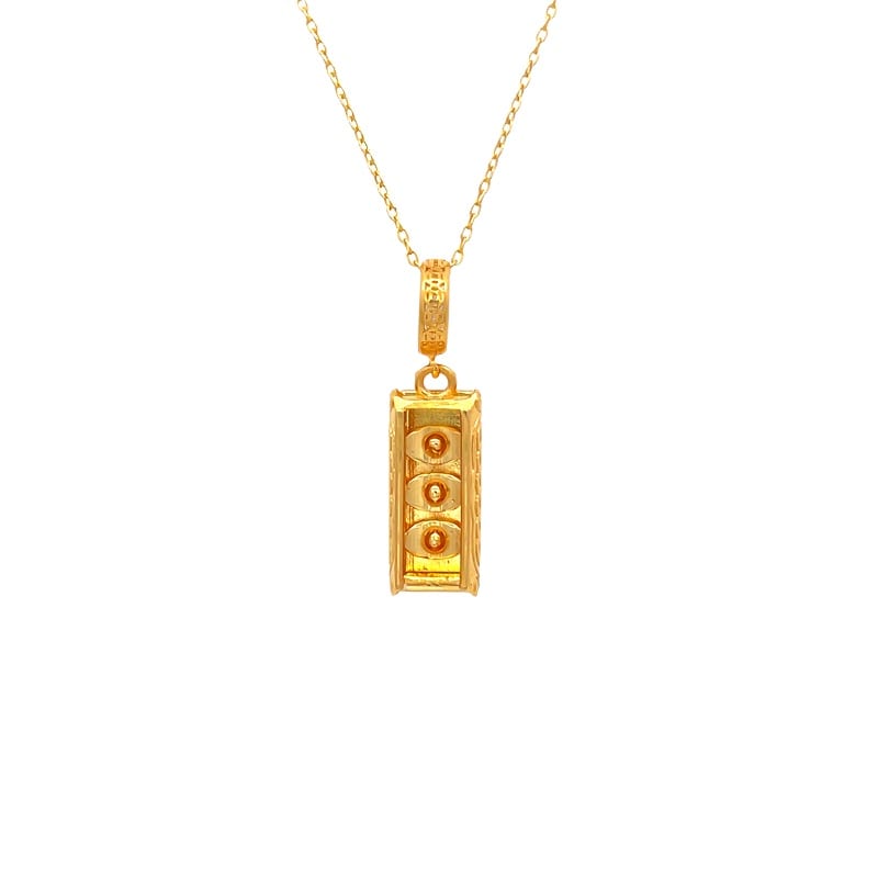 916 Gold Blessings Twine Pendant