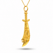 916 Gold Dragon Duet Pendant — BP10624-1
