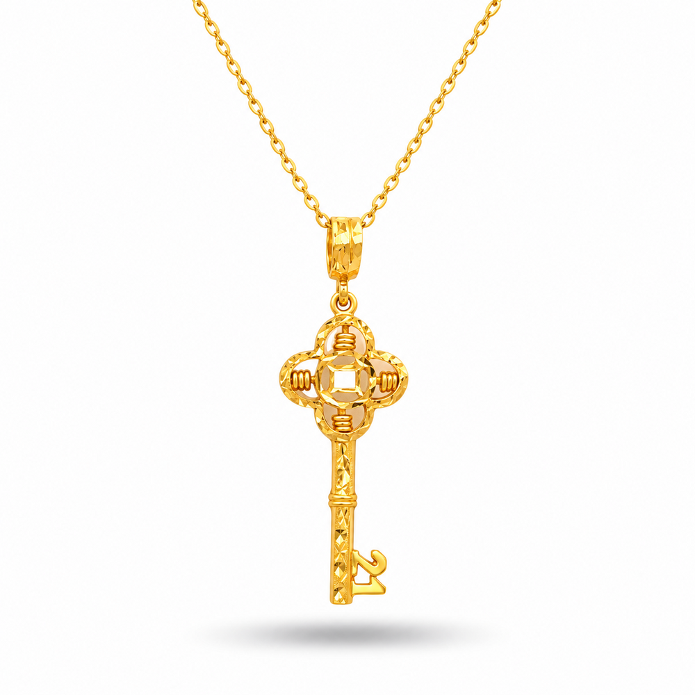 916 Gold Key Pendant – BP10626-1 – view 1