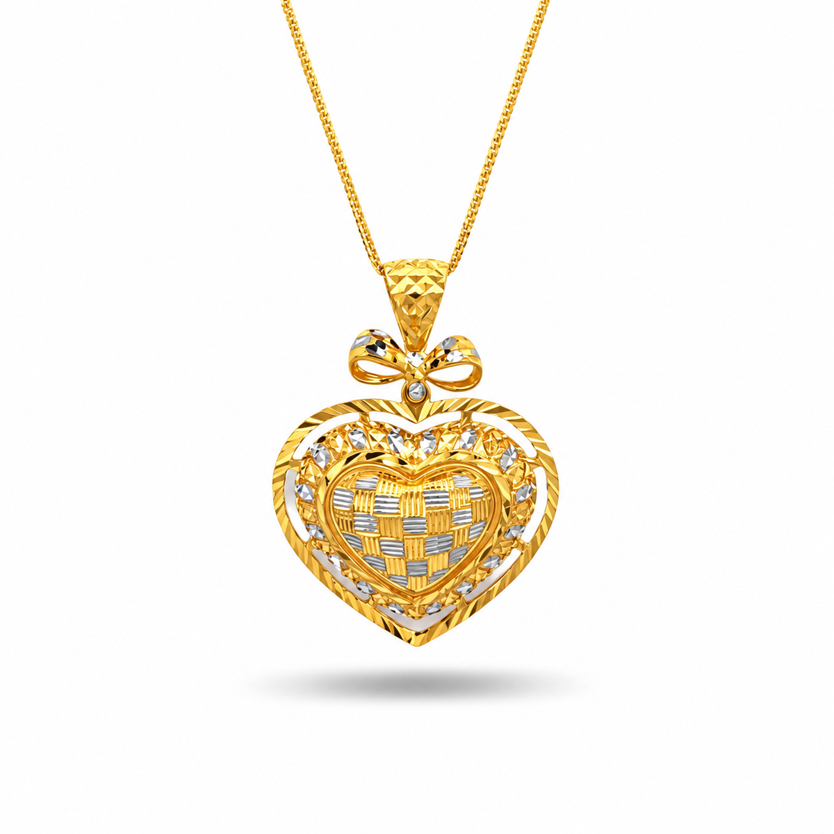 916 Gold Heart Pendant — BP10628-1