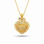 916 Gold Heart Pendant — BP10628-1