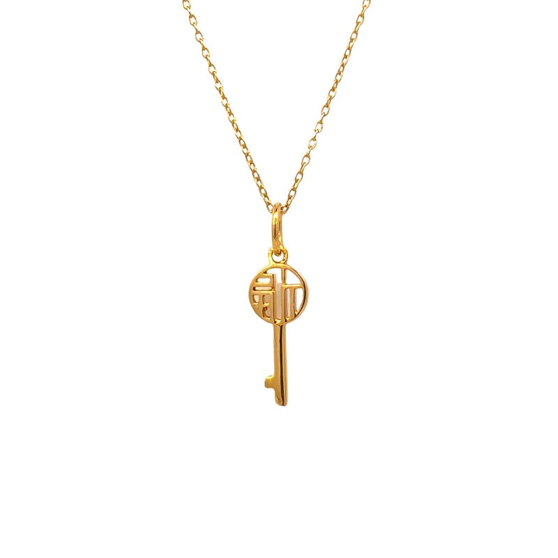 916 Gold Key Bloom Pendant