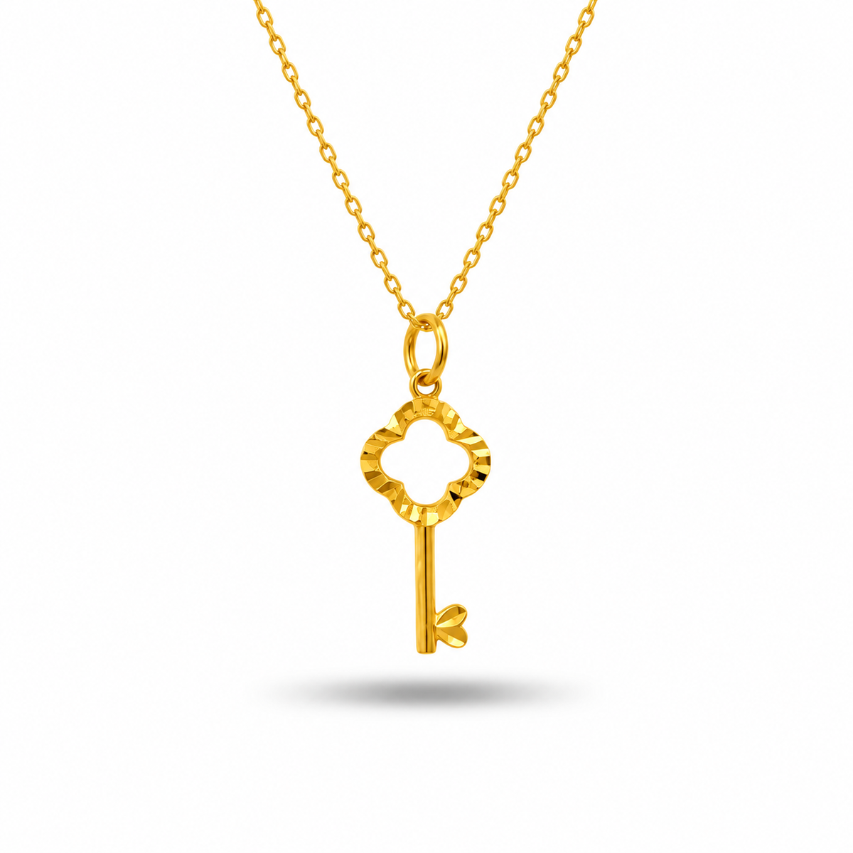916 Gold Key Halo Pendant — BP10632-1
