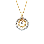 916 Gold Beads Bloom Pendant
