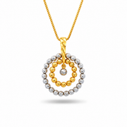 916 Gold Beads Bloom Pendant — BP10633-2