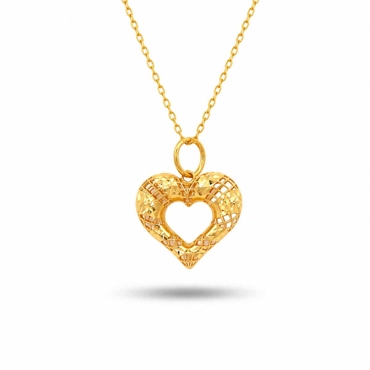 916 Gold Heart Duet Pendant — BP10640-1