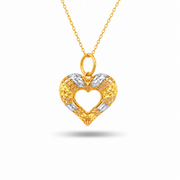 916 Gold Heart Aura Pendant — BP10640-2