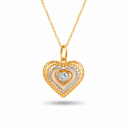 916 Gold Heart Petite Pendant — BP10641-1