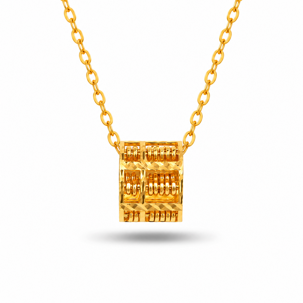 916 Gold Abacus Aura Pendant – BP10644-1 – view 1