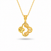 916 Gold Flower Petite Pendant — BP10657-1