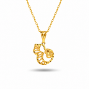916 Gold Gourd Bloom Pendant — BP10658-1