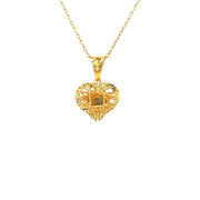 916 Gold Heart Grande Pendant