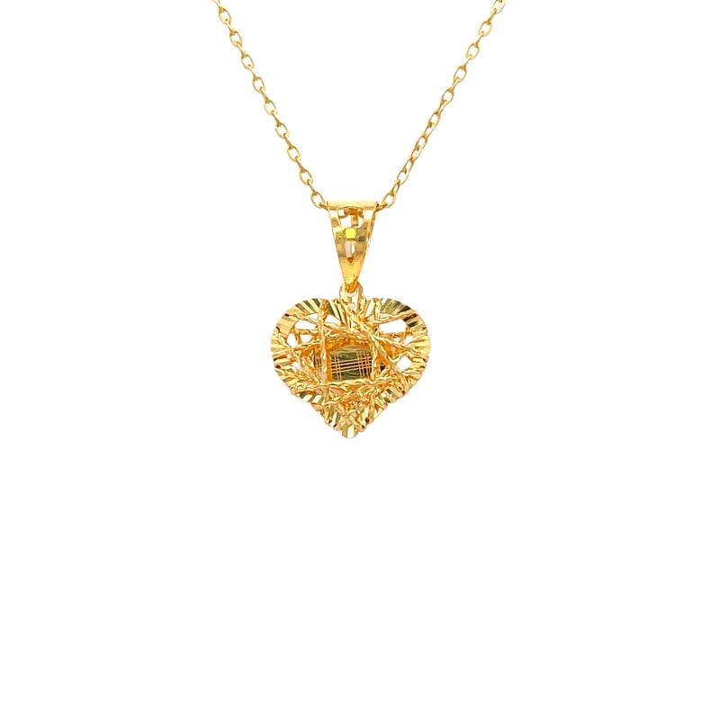 916 Gold Heart Grande Pendant
