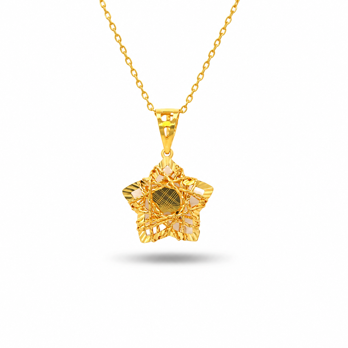 916 Gold Star Pendant — BP10660-1