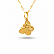 916 Gold Butterfly Bloom Pendant — BP10663-1