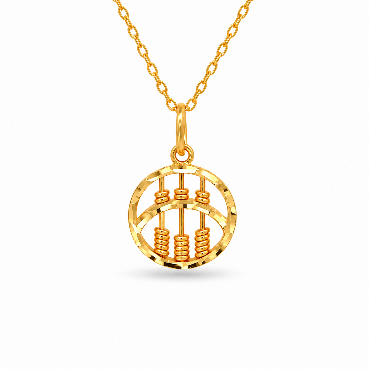 916 Gold Abacus Petite Pendant — BP10665-1