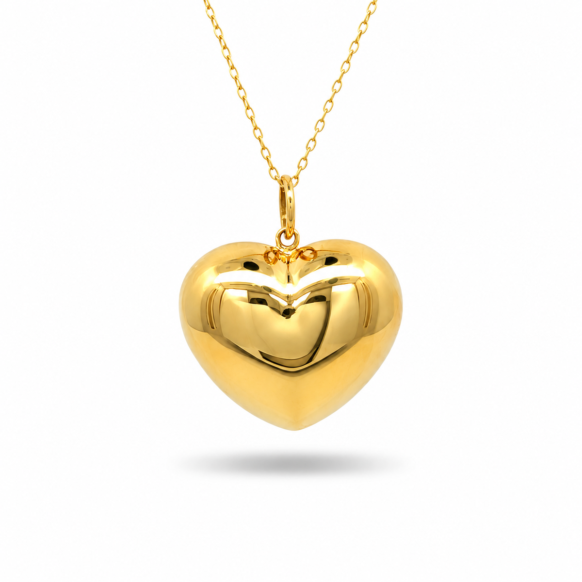 916 Gold Heart Mosaic Pendant — BP10671-1