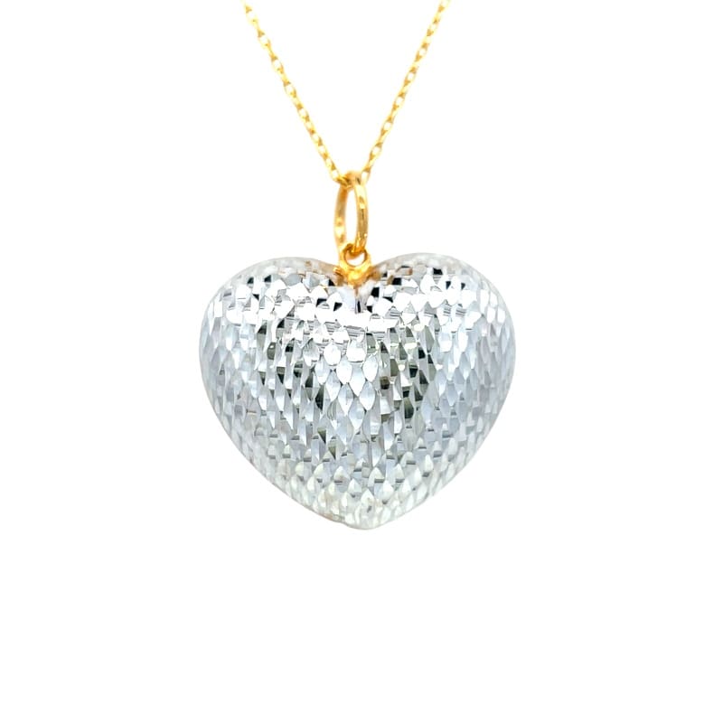 916 Gold Heart Echo Pendant
