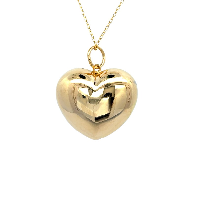 916 Gold Heart Echo Pendant