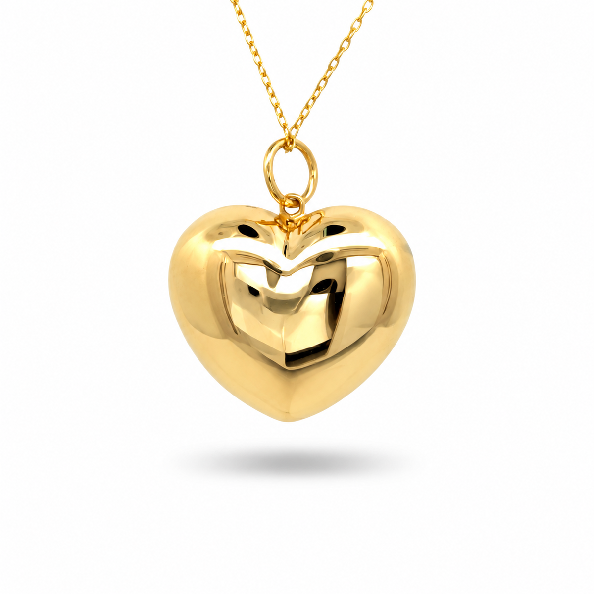 916 Gold Heart Echo Pendant — BP10671-2 — view 2