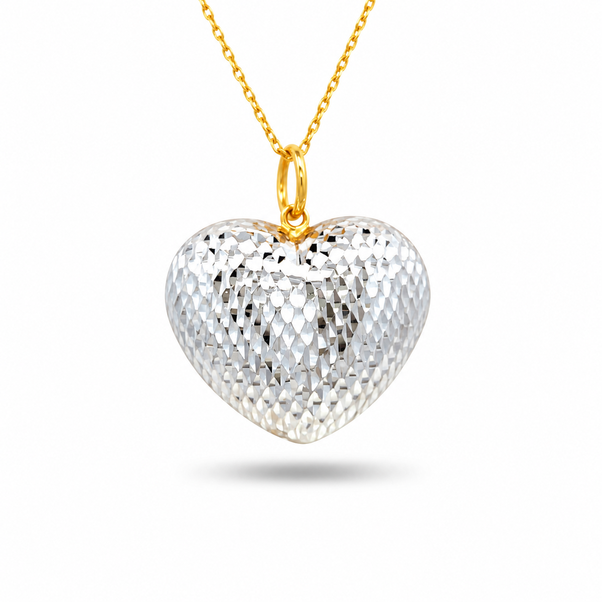 916 Gold Heart Echo Pendant — BP10671-2