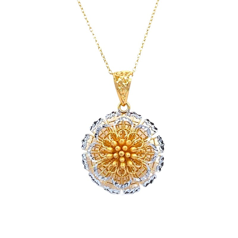 916 Gold Flower Lumi Pendant