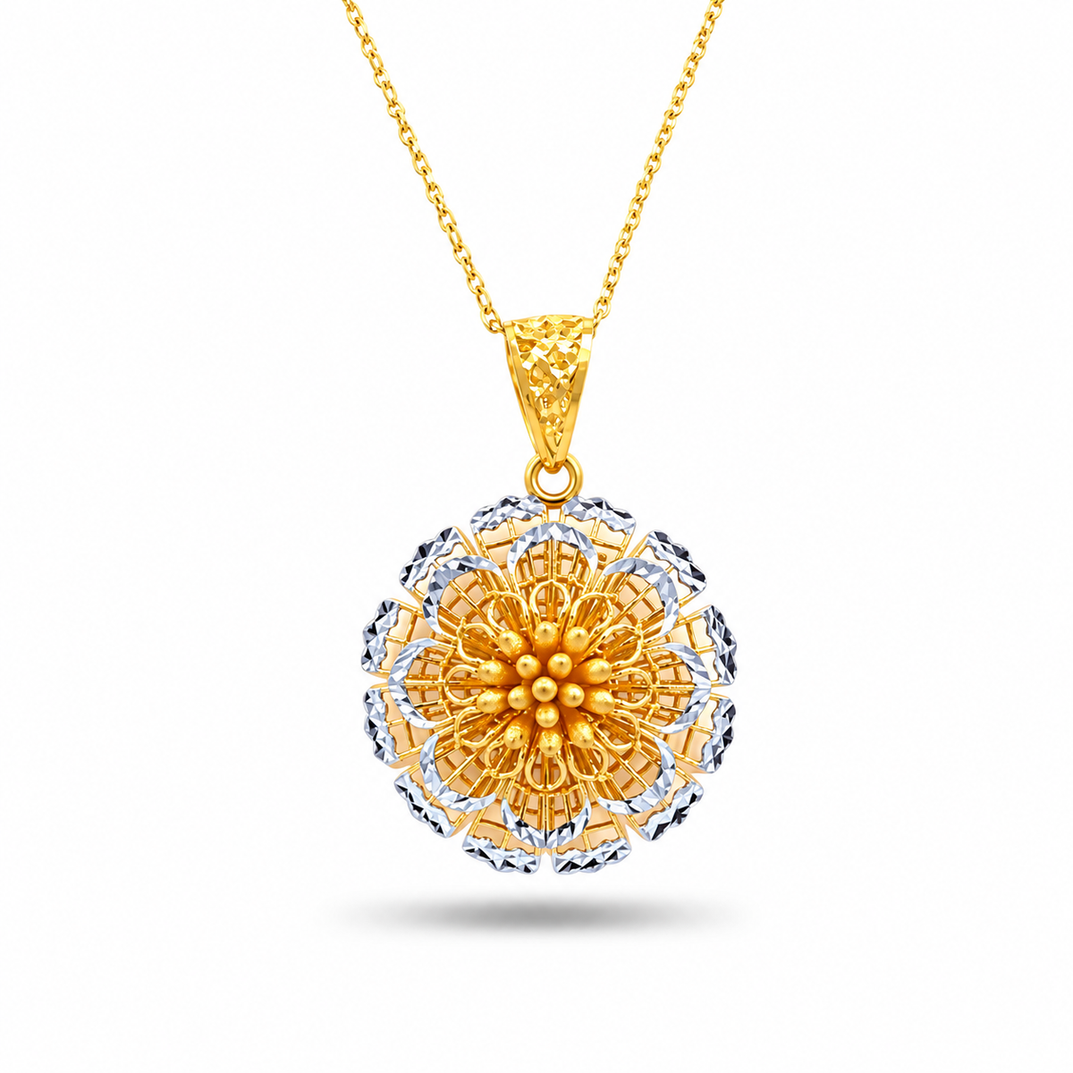 916 Gold Flower Lumi Pendant — BP10677-1