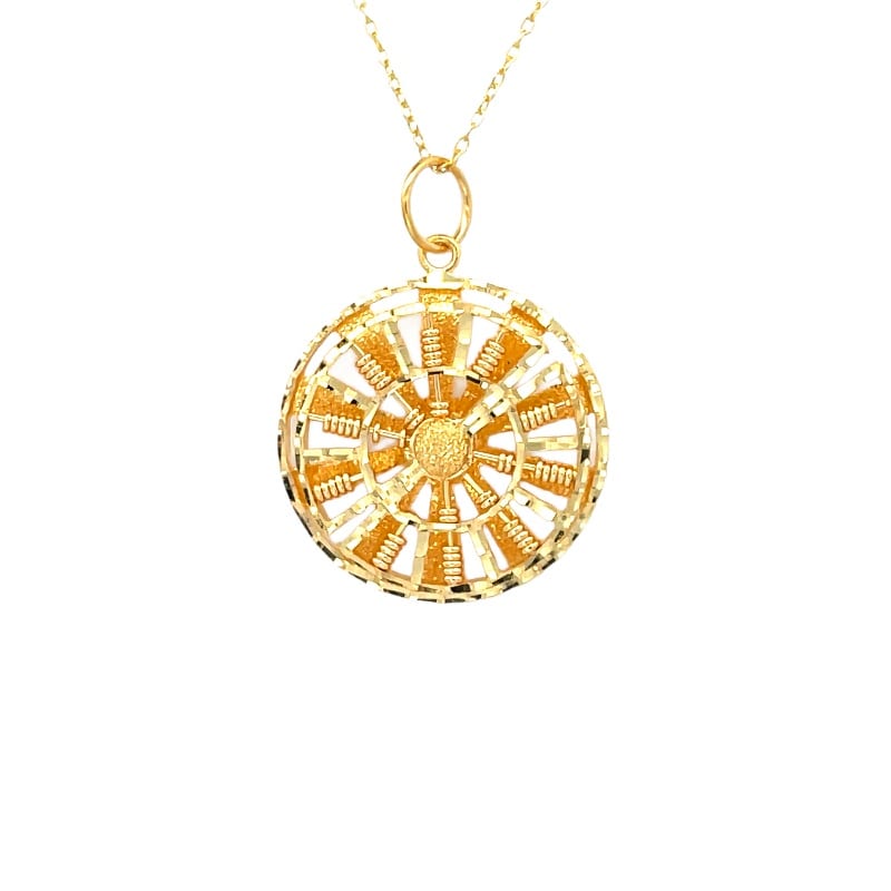 916 Gold Blessings Muse Pendant