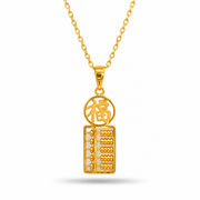 916 Gold Abacus Echo Pendant – BP10690-1 – view 1