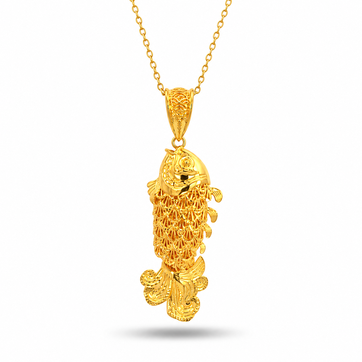 916 Gold Animal Halo Pendant — BP10691-1