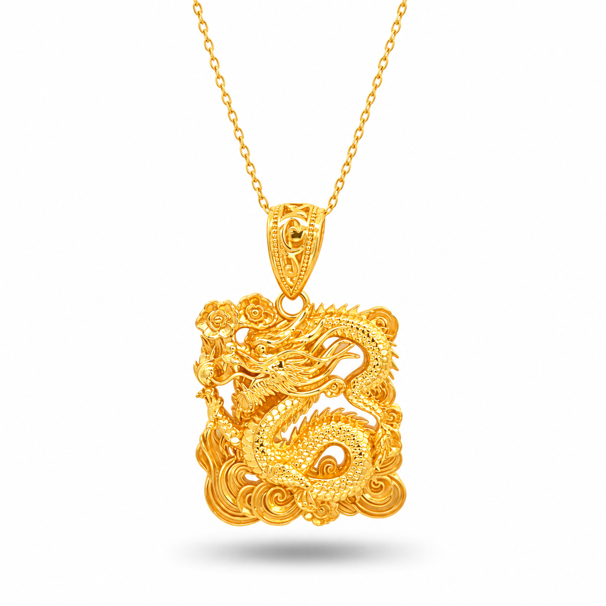 916 Gold Dragon Aura Pendant — BP10692-1