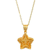 916 Gold Star Bloom Pendant