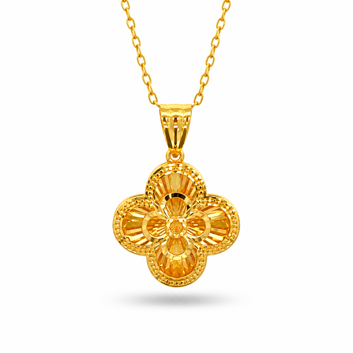 916 Gold Flower Nova Pendant — BP10694-1