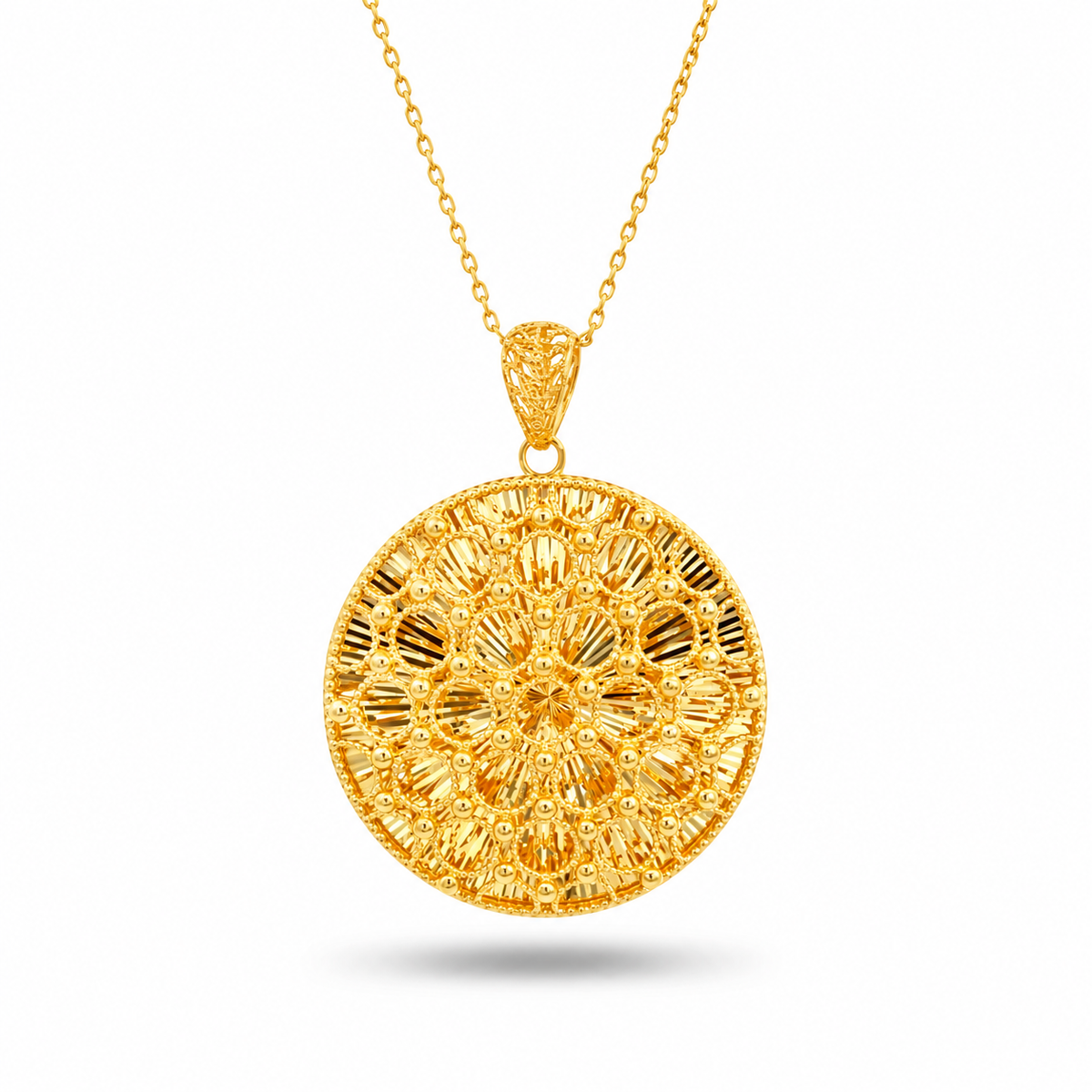 916 Gold Filigree III Pendant — BP10696-1