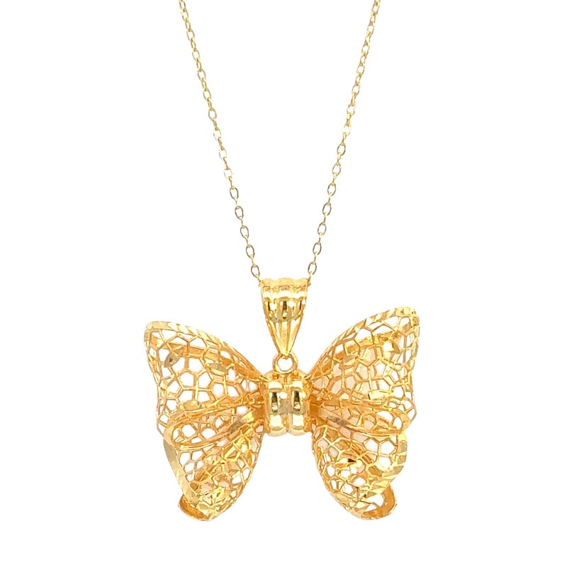 916 Gold Ribbon Pendant