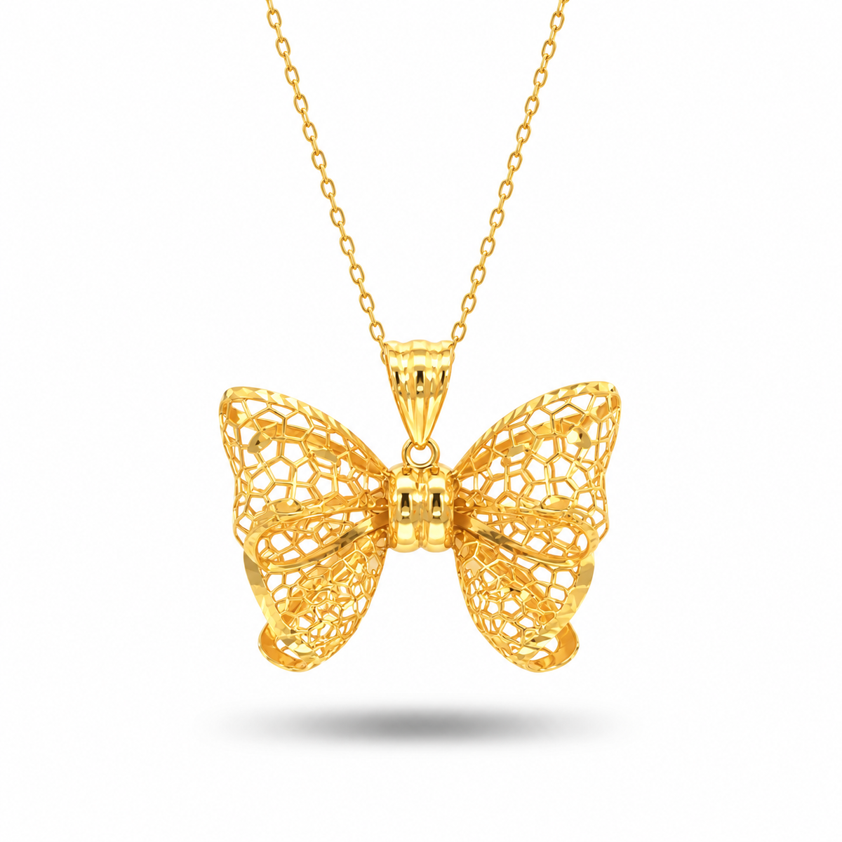 916 Gold Ribbon Pendant — BP10697-1