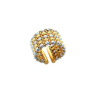 916 Gold Beads Bloom Ring