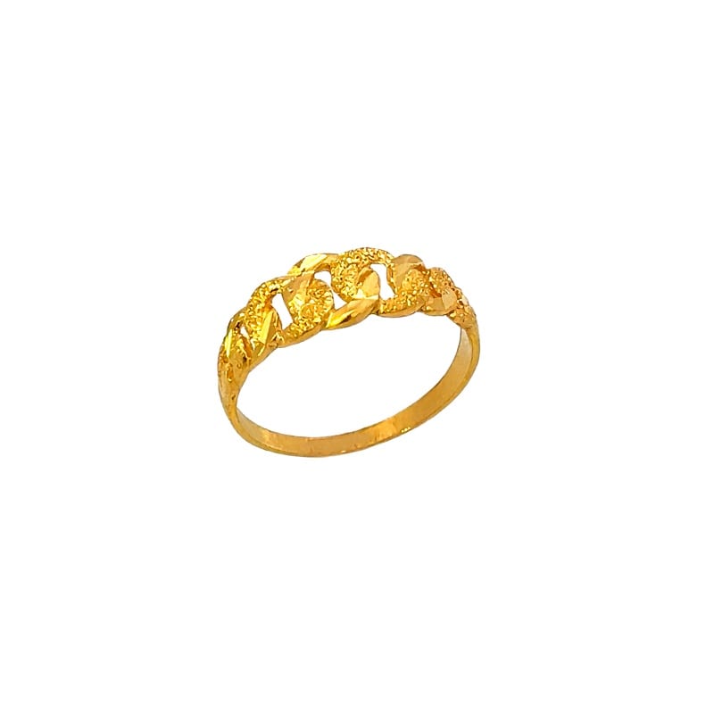 916 Gold Chevron III Ring